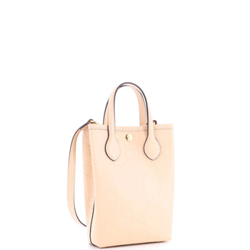 Gucci Vertical Tote Gg Embossed Leather Mini