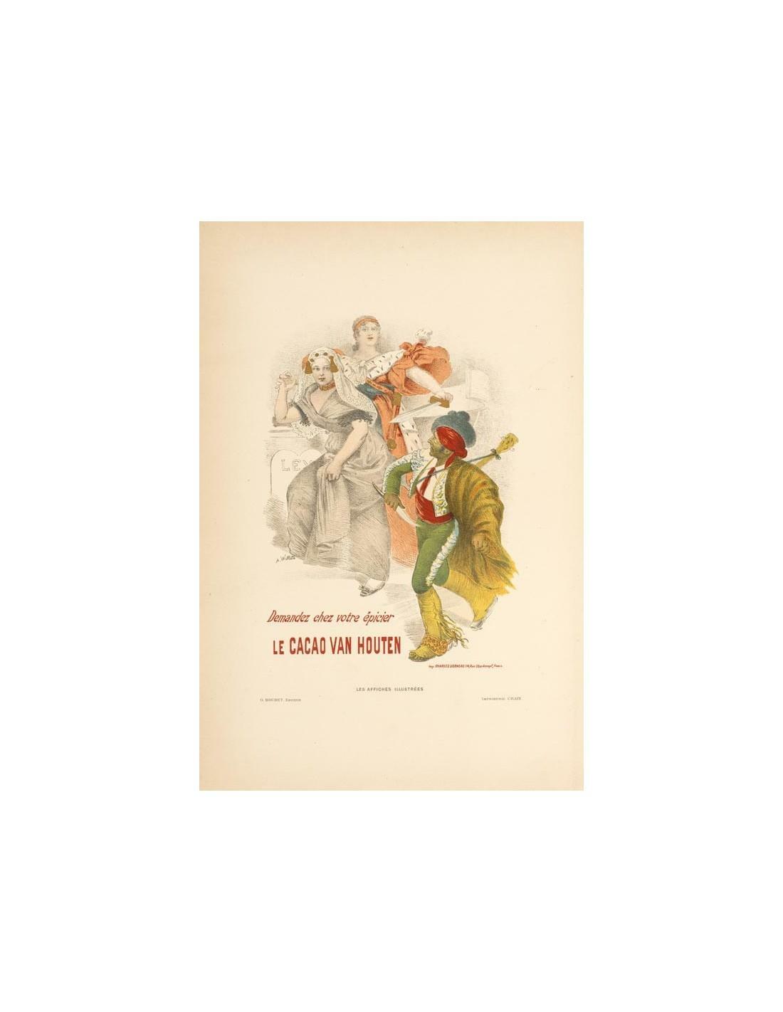 Original Vintage Poster Cacao Van Houten By Willete For Affiches Illustrees 1896