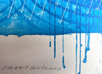 David Hockney Lithograph 'Rain' (Numbered)