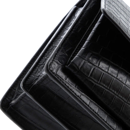 Saint Laurent Sunset Crossbody Bag Crocodile Embossed Leather Medium