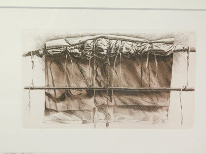 Gerard Titus-Carmel Original Etching Print Narwa Series, Signed Framed