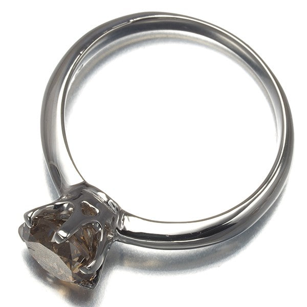 Diamond 1.007Ct Fancy Brown Si2 Good Solitaire Ring 900 Platinum