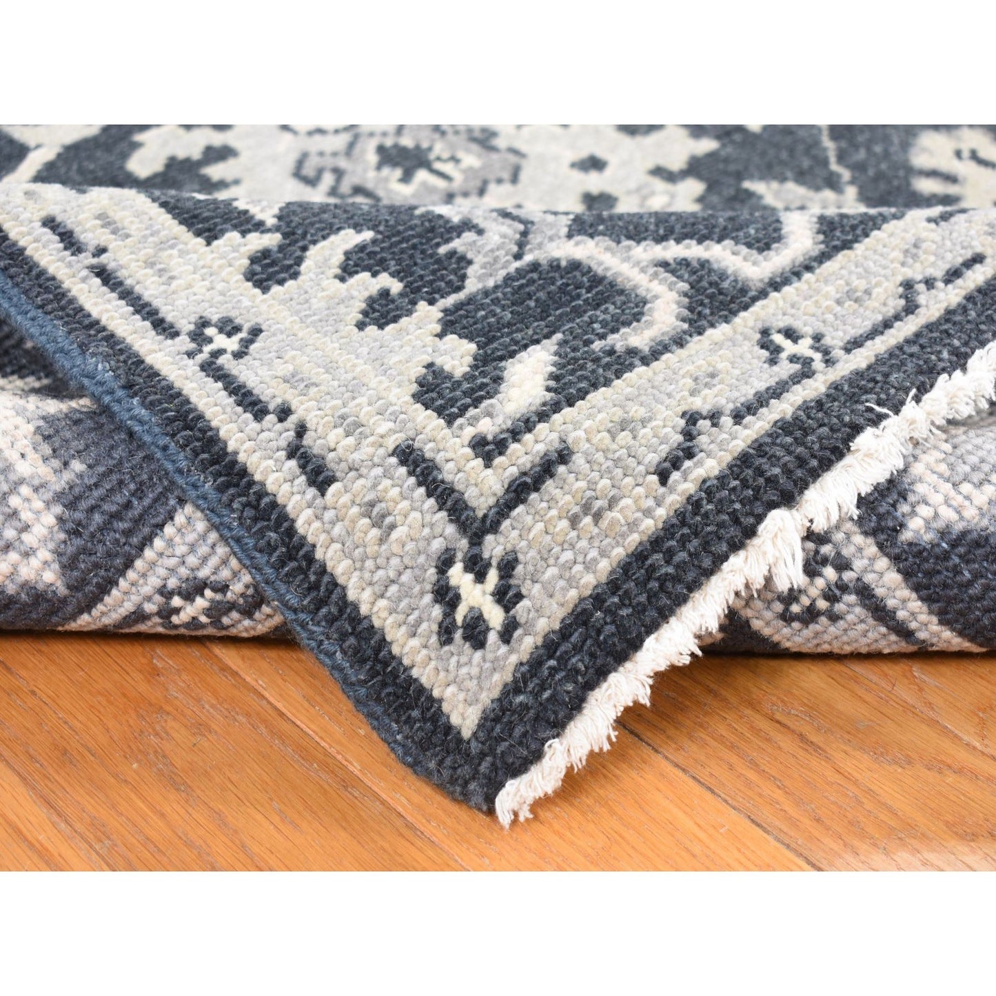 6'1"X9' Kombu Green Oushak Turkish Knot Hand Knotted Wool Rug