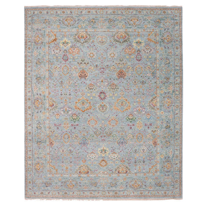 8'X10' Gray 100% Wool Hand Knotted Sultanabad Reimagined Oriental Rug