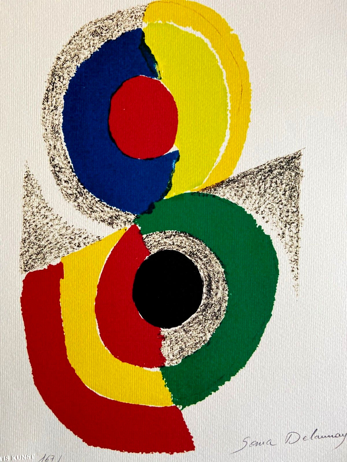 Sonia Delaunay Lithograph Coa Signed Numbered 180 Ex