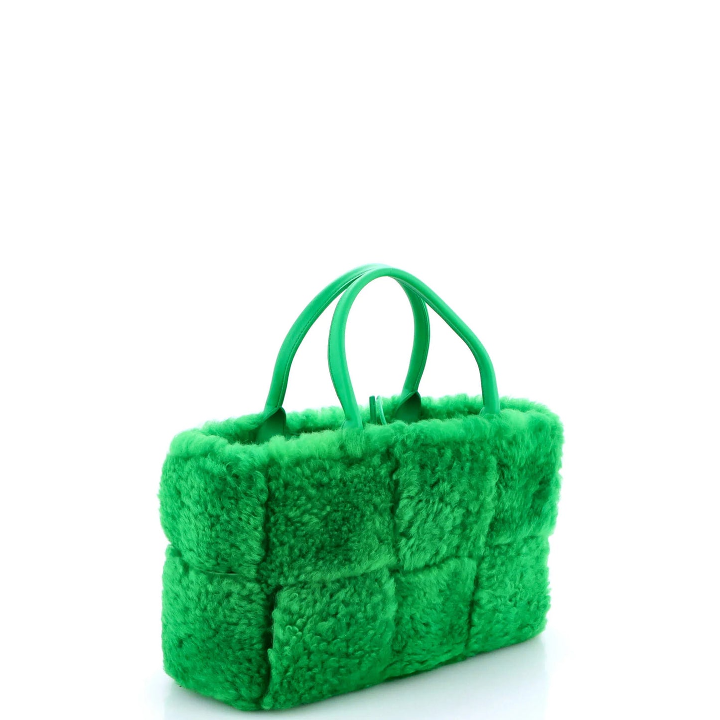 Bottega Veneta Arco Tote Intrecciato Shearling Small