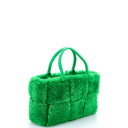 Bottega Veneta Arco Tote Intrecciato Shearling Small