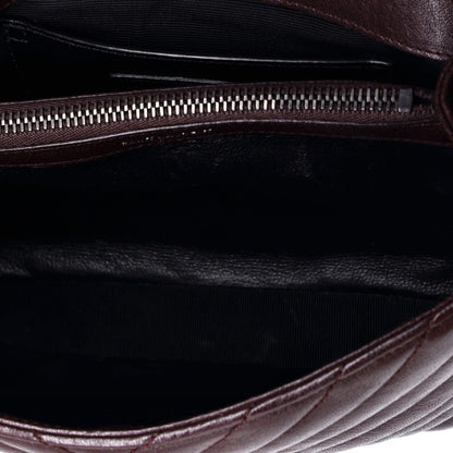 Saint Laurent Classic Monogram College Bag Matelasse Chevron Leather Medium