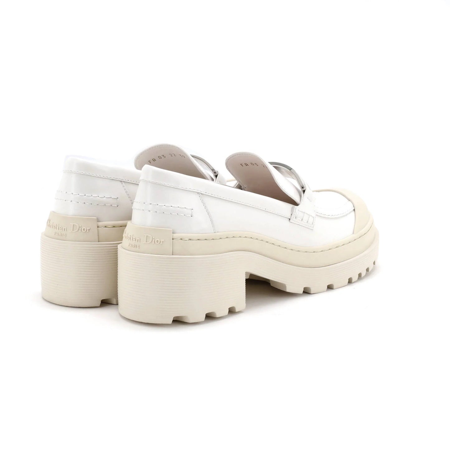 Christian Dior Women'S Code Platform Loafers Leather