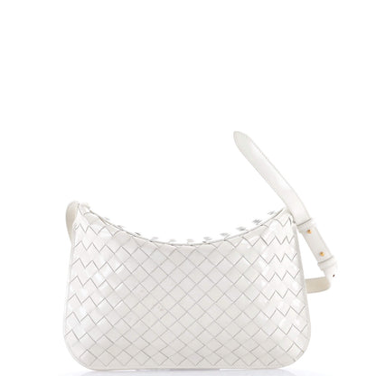 Bottega Veneta Cradle Fold Over Shoulder Bag Intrecciato Leather
