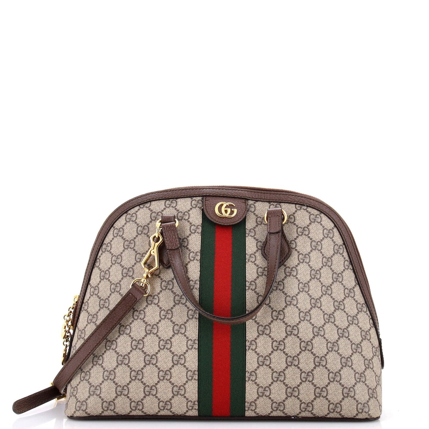 Gucci Ophidia Dome Top Handle Bag Gg Coated Canvas Medium