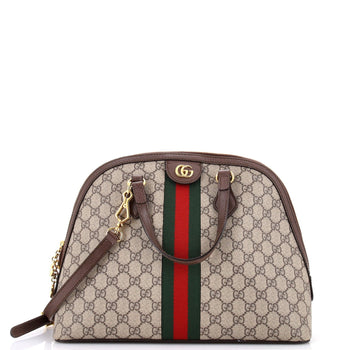 Gucci Ophidia Dome Top Handle Bag Gg Coated Canvas Medium