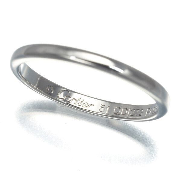 Cartier Ring 1895 Wedding Band 2Mm Eu51 950 Platinum
