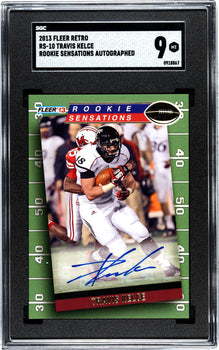 Travis Kelce 2013 Fleer Retro Rookie Sensations Autographed #Rs-10 Sgc 9