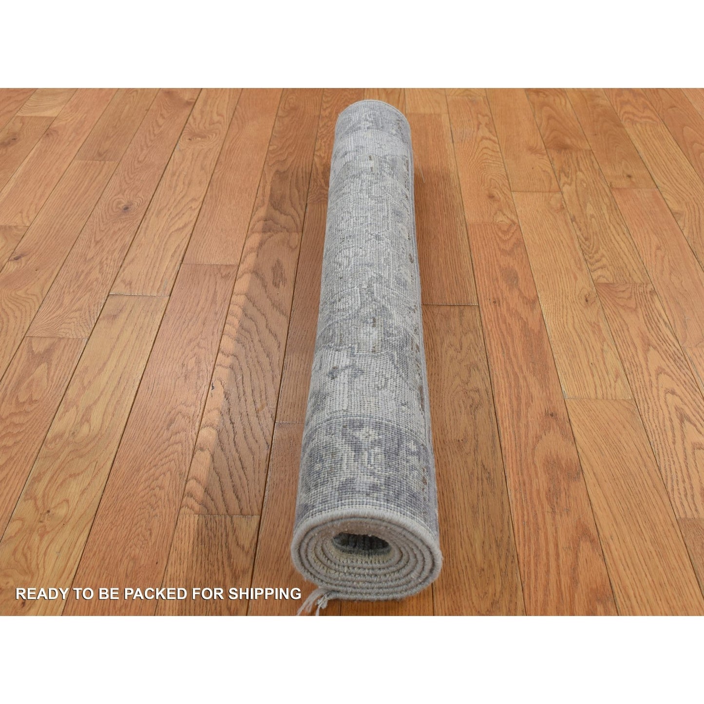 3'X5'3" Blue Silk With Wool Mughal Inspired Design Hand Knotted Rug