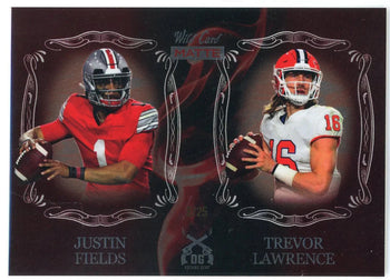 Trevor Lawrence & Justin Fields 2021 Wild Card Matte Dueling Guns Rookie Card #M