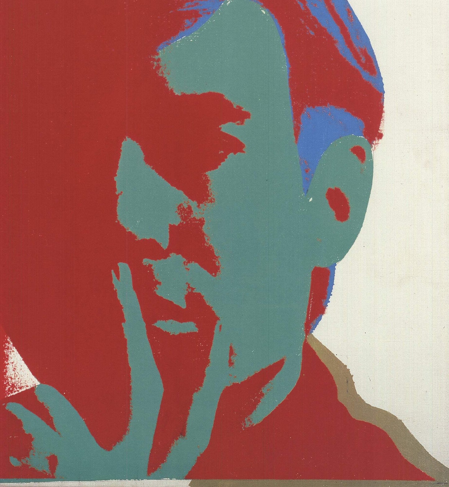Andy Warhol Self-Portrait " Poster Pop Art Red, Blue Head, Portrait
