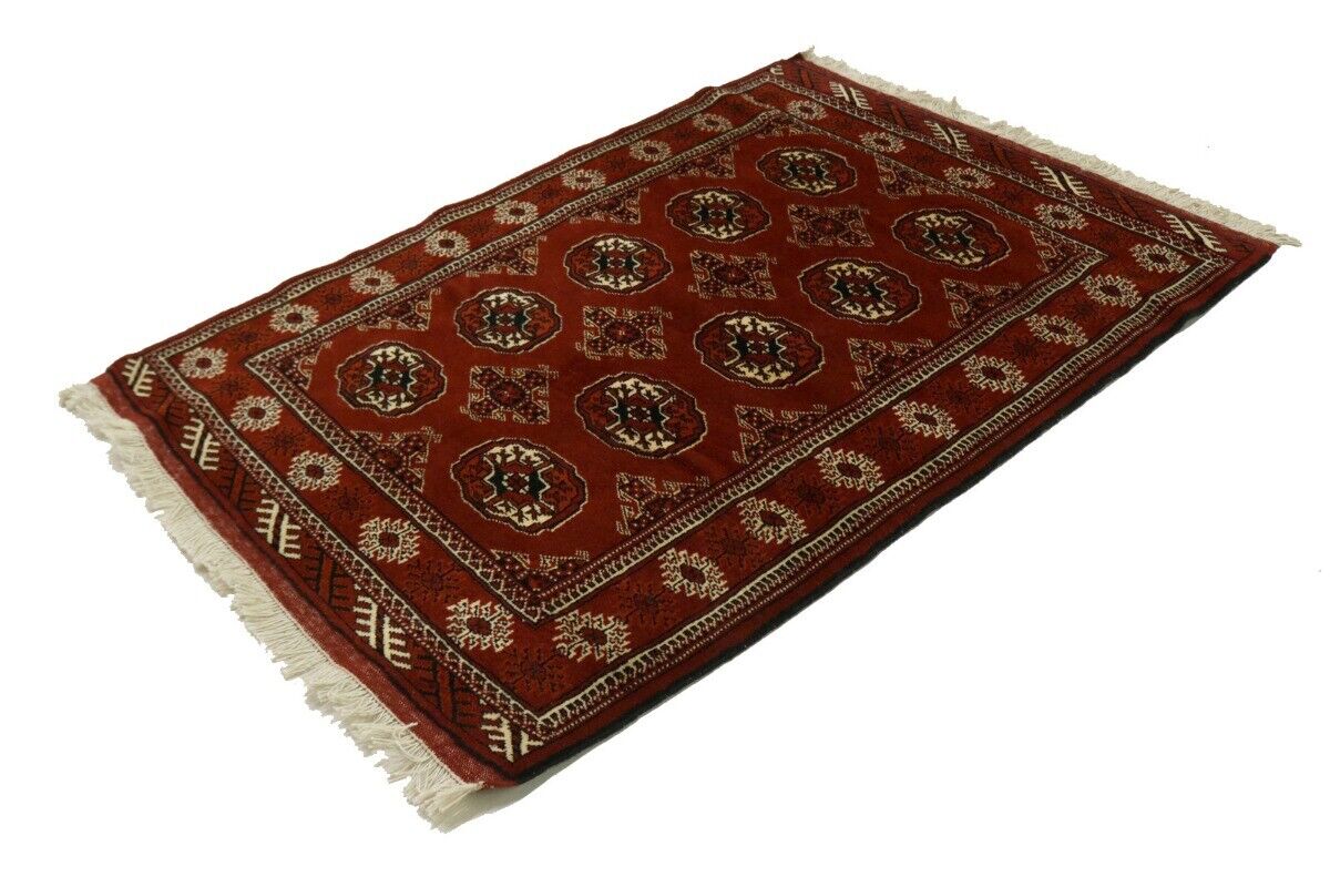 Hand-Knotted Red Tribal Wool Area Rug 3'5X5 ft