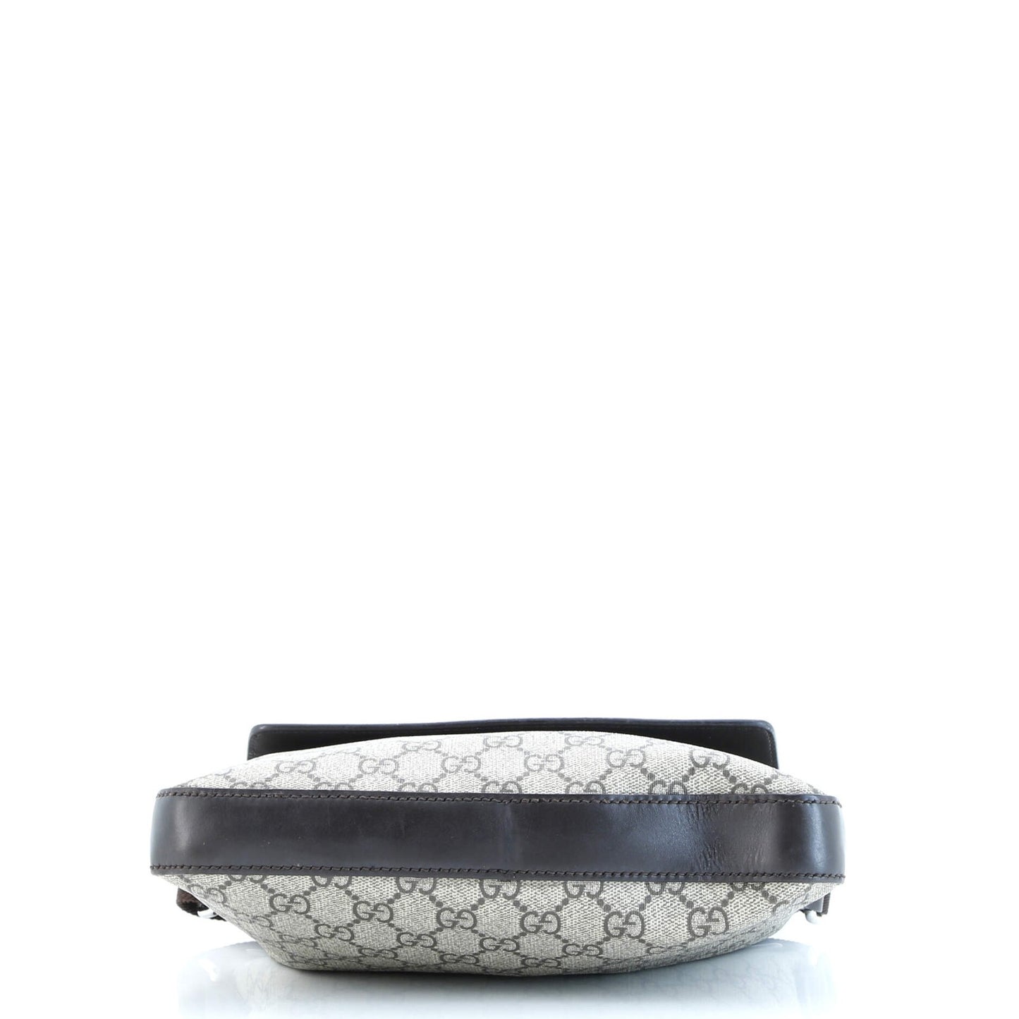 Gucci Flap Messenger Bag Gg Coated Canvas With Leather Medium