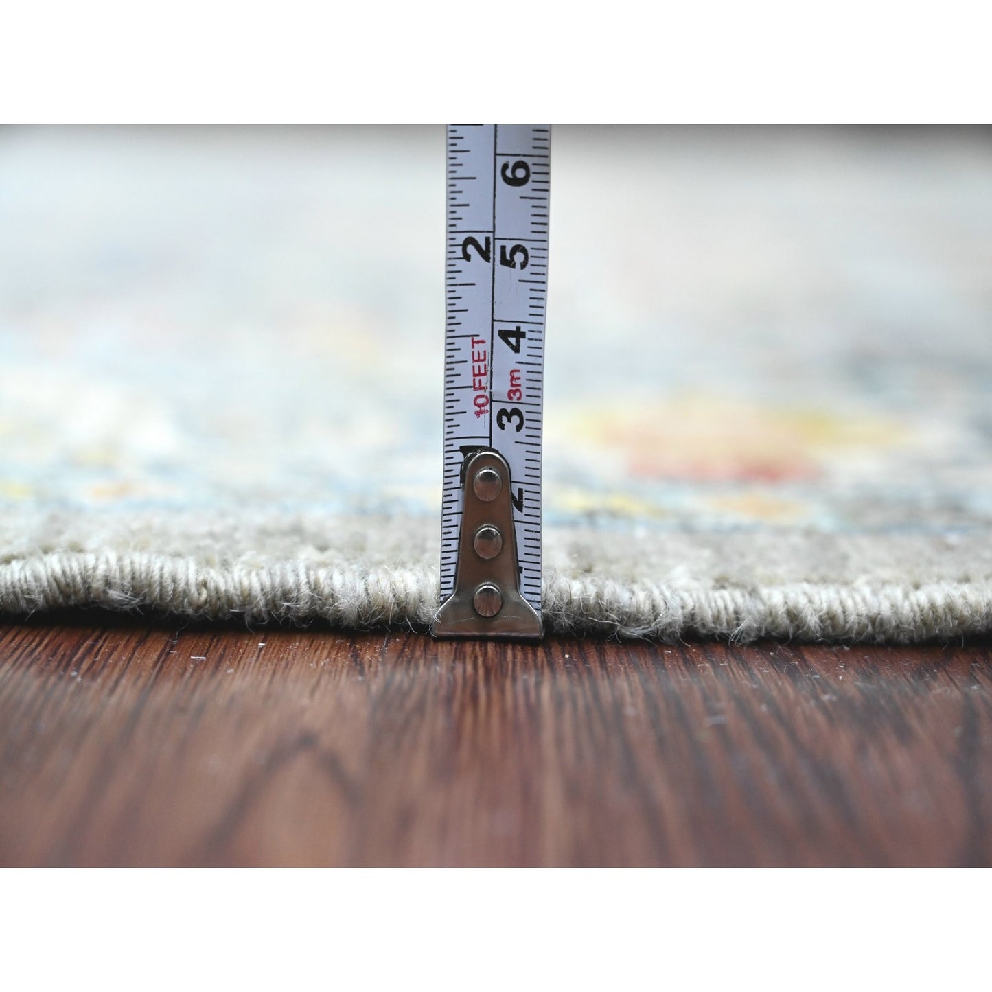 4'X6'1" Gray Aryana Collection Bijar Garus Design Hand Knotted Wool Rug