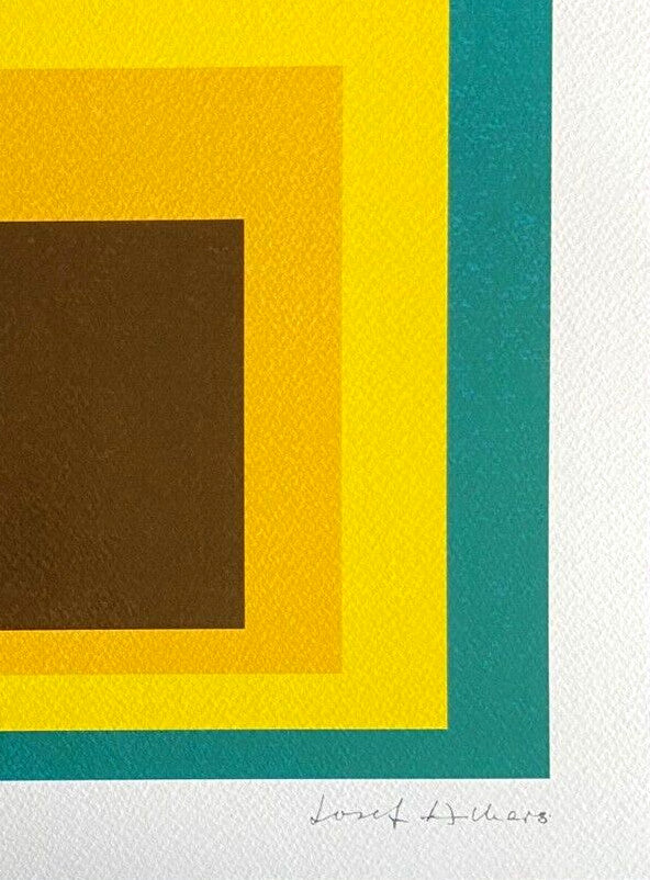Josef Albers Lithograph Certified Coa