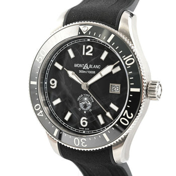 Montblanc Ice Sea Automatic Date Mb129372 Black Men'S Used Watch #61016