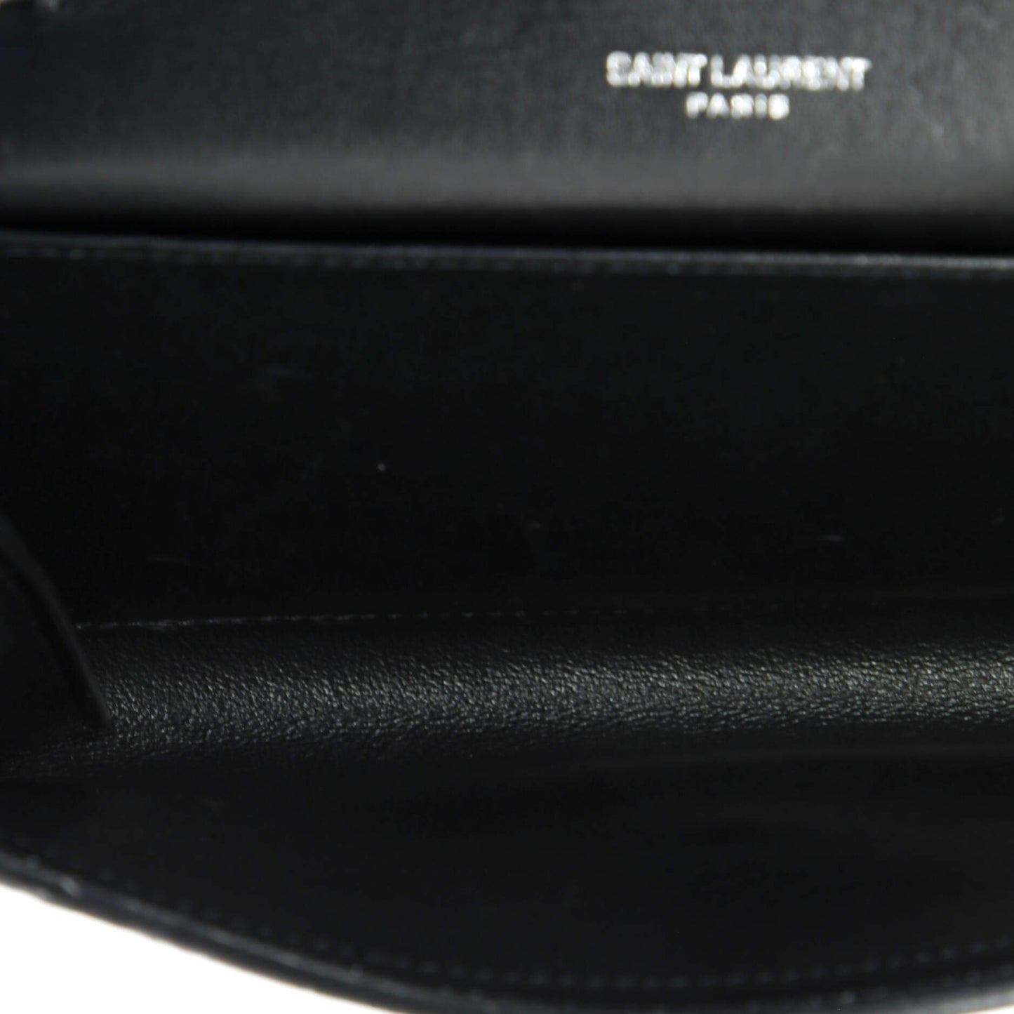 Saint Laurent Uptown Chain Wallet Crocodile Embossed Leather