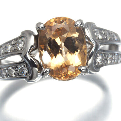 Imperial Topaz 2.63ct Diamond 0.18ct Openwork