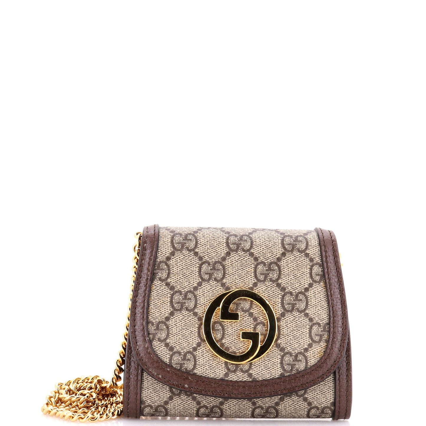 Gucci Blondie Nm Wallet On Chain Gg Coated Canvas Medium