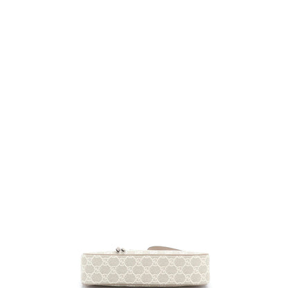 Gucci Ophidia Zip Pochette Shoulder Bag Gg Coated Canvas With Leather Small