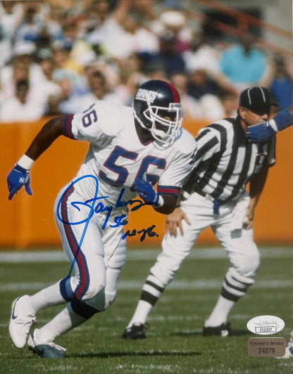 Lawrence Taylor Autographed Giants 8X10 Football Photo (Jsa)