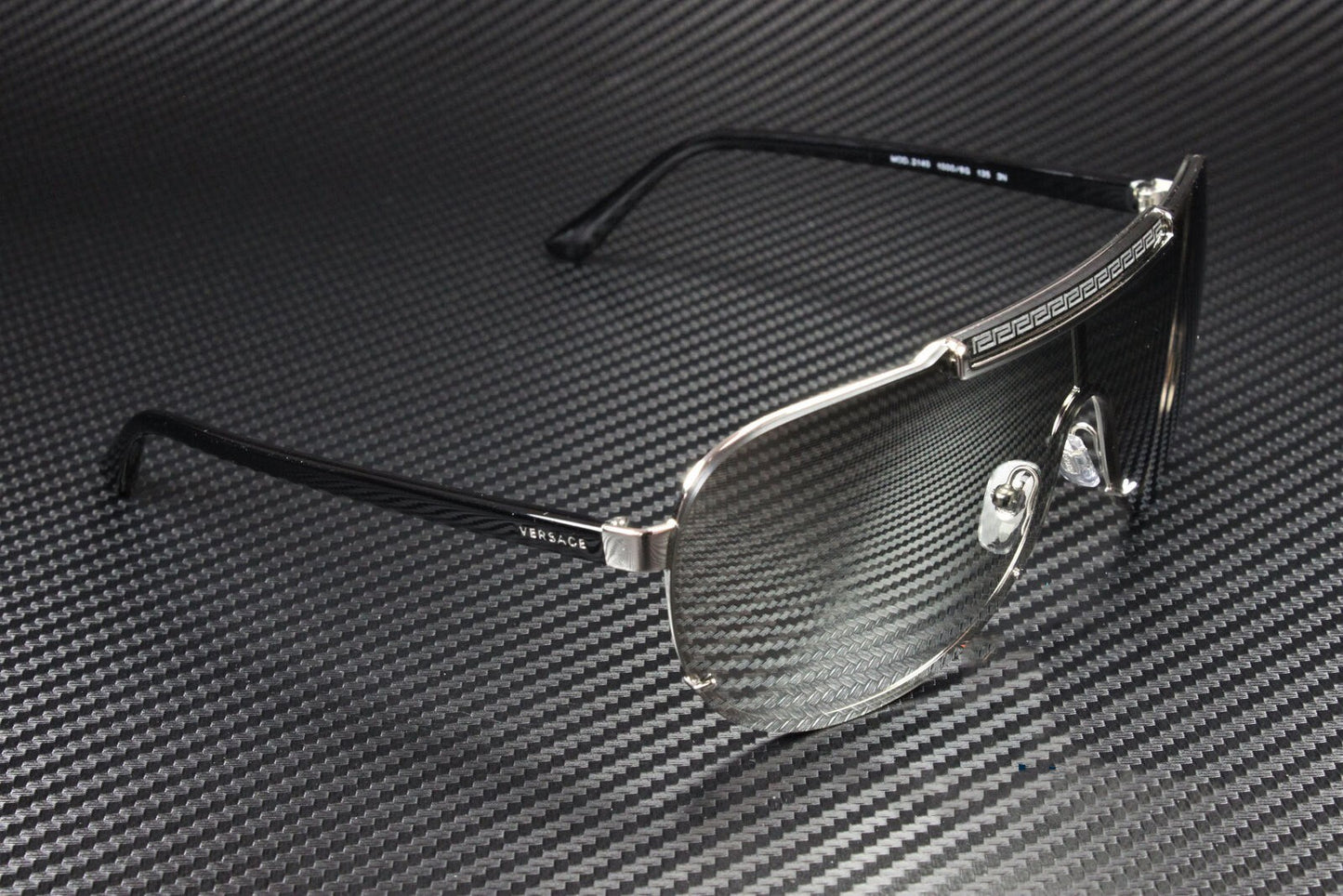 VERSACE VE2140 10006G Silver Light Grey Mirror Silver 40 mm Men's Sunglasses