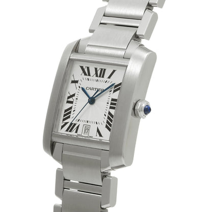 Cartier Tank Francaise Lm W51002Q3 Silver Men'S Used Watch #7117