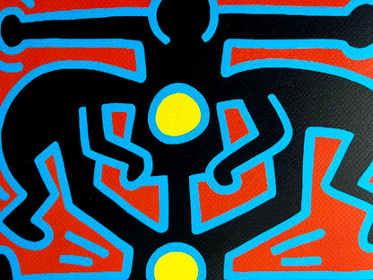 Keith Haring Lithograph From A Painting 'Coa Signed In Pen' Hand Numbered