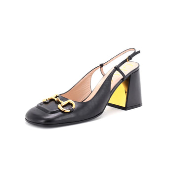 Gucci Women'S Horsebit Slingback Pumps Leather