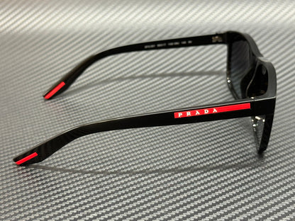 PRADA LINEA ROSSA PS 06YS 1AB09U Black Grey Gradient Men's 56 mm Sunglasses