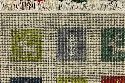 Handmade Pictorial Tribal Indo-Gabbeh Oriental