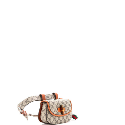 Gucci Bamboo 1947 Belt Bag Gg Coated Canvas Mini
