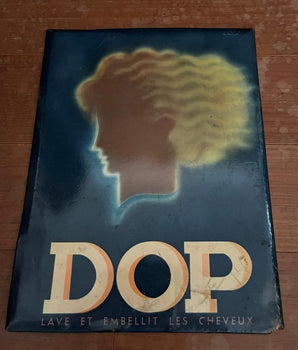 1930S Dop Shampoo Tin Sign By Charles Loupot  French Vintage Advertising Rare