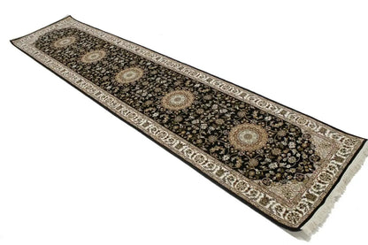 Handmade Indo-Nain Oriental Runner Rug 3X12 Ft