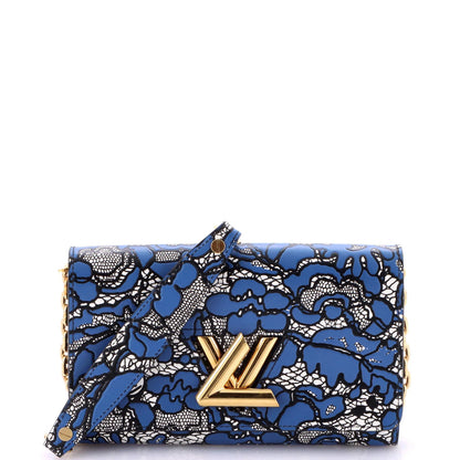 Louis Vuitton Twist Chain Wallet Lace Embossed Leather