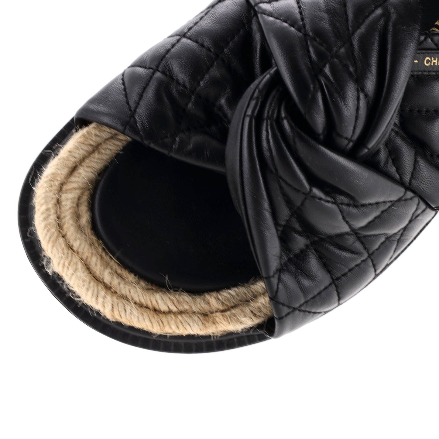 Christian Dior Women'S Dtwist Slide Espadrilles Cannage Quilt Leather