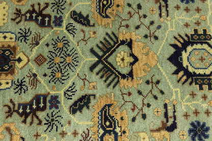 Geometric Tribal Oriental Runner Rug Light Gray