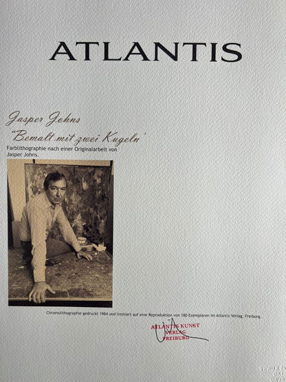 Jasper Johns Lithograph Coa Signed In Pen Numbered In Pencil Limited 180Ex