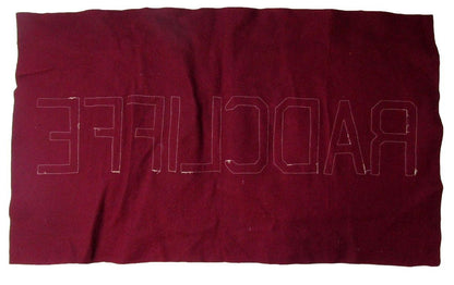Vintage Radcliffe College 34x20 Maroon Felt Banner 208925