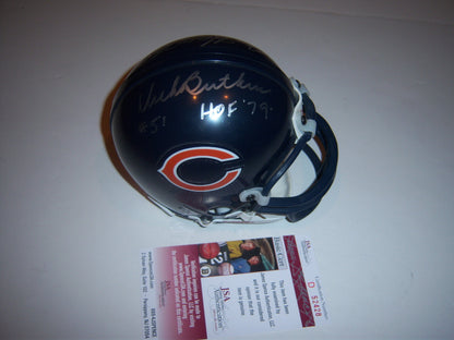 Dick Butkus,Dan Hampton Chicago Bears Jsa/Coa