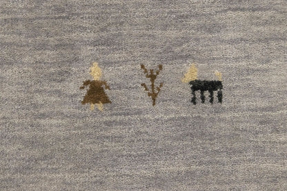 Handmade Gabbeh Rug Tribal Pictorial Contemporary