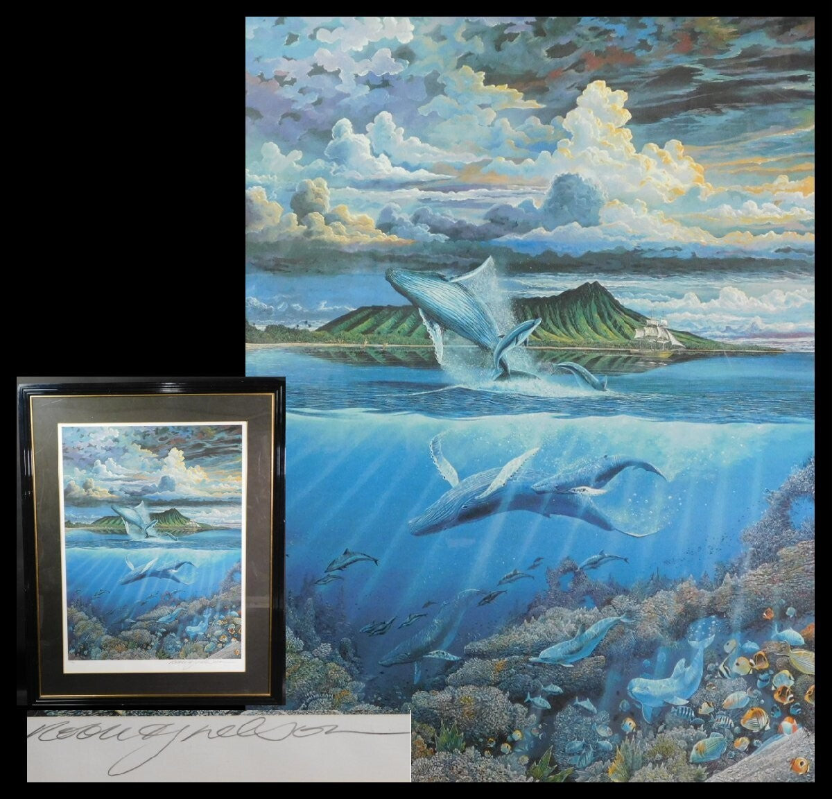 Robert Lyn Nelson (Us) Original Lithograph Print Large Artwork, Signed Framed