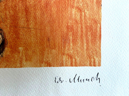 Edvard Munch Museum Lithograph Coa Numbered