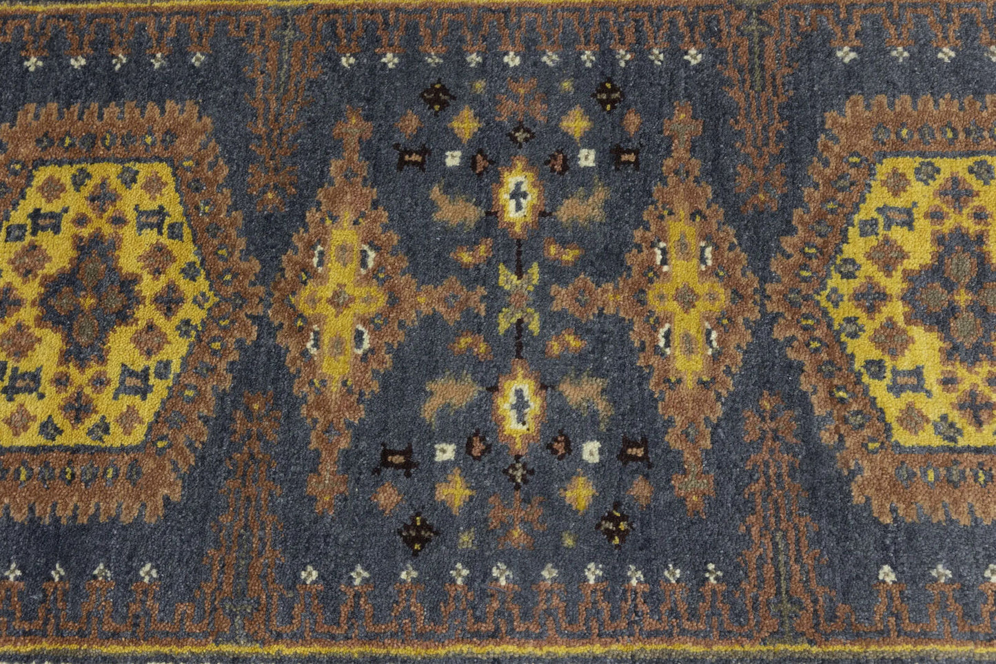 Indo-Viss Oriental Runner Rug Tribal Geometric
